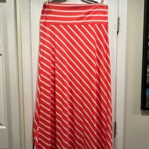 Mossimo Supply Co. Maxi Skirt - NWOT - coral/white - XL